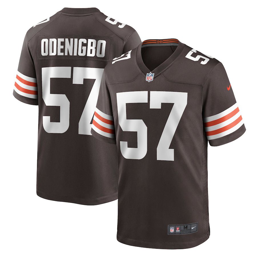 Men Cleveland Browns #57 Ifeadi Odenigbo Nike Brown Game NFL Jersey